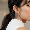 Lena Gold Earrings Set of Six, view 4
