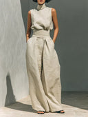Seren two-piece set with sleeveless tank top and wide-leg pants