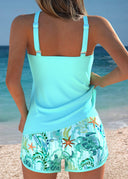 Janet ocean print two-piece tankini set, view 2