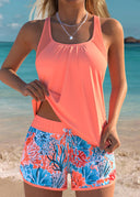 Janet ocean print two-piece tankini set, view 7