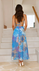 Rahima Maxi Dress - Blue Floral