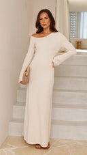 Soulina Knit Maxi Dress - Cream