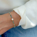 Yolanda Minimal Turquoise and Pearl Bracelet, view 5