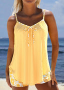 Ariella light yellow tankini set for summer, view 3