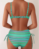 Amy striped two piece bikini set, view 8