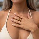 Fiora Stacked Look Gold Ring, view 3
