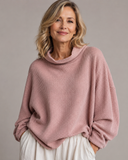 Jemima waffle knit top with cowl neck and oversized fit, view 5