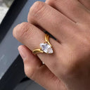 Mira Gold Marquise Ring, view 4