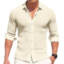 Currumbin Men's Cotton Linen Slim Fit Shirt, view 3