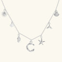 Noelle Initial Necklace with Sea Charms, view 36