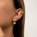 Petra Gold Ear Cuff Earrings, view 2