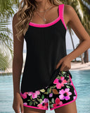 Hattie two-piece beach tankini set in bright colours, view 5