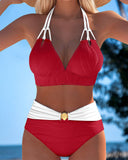 Angelica high waisted bikini set with double straps, view 10