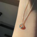 Circle Pendant Necklace for Women, Minimalist Lightweight Necklace