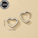 Stainless Steel Earrings for Women, 316L, 18K Gold Plated, Hypoallergenic
