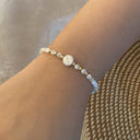 Rina Initial Pearl Bracelet