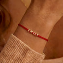 Bubble Letter Name Bracelet, Adjustable Braided Cord with 3D Balloon Letters, Choose Your Colour