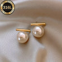 Gold Stud Earrings for Women, 316 Stainless Steel, Hypoallergenic, Gold or Silver