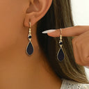 Teardrop Earrings for Women, Enamel Drop Earrings, Red, Black, Blue or White