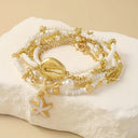 Rosamund Gold and Pearl Bracelet Set of 6, view 2