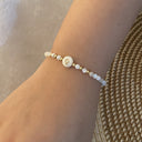 Rina Initial Pearl Bracelet, view 20