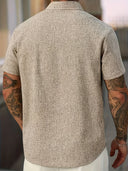Coolum Men's Short Sleeve Linen Blend Shirt, view 25