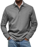 Orson Men's Long Sleeve Casual Polo Shirt, view 5