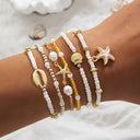 Rosamund Gold and Pearl Bracelet Set of 6