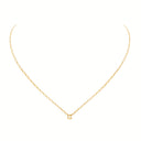 Old English Initial Necklace, Gothic Letter Pendant, 18K Gold Plated Stainless Steel