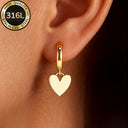Heart Earrings for Women, 316 Stainless Steel, Hypoallergenic, Gold or Silver