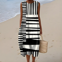 Jaliyah Abstract Striped Summer Dress
