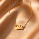 Crown Pendant Necklace for Women, Stainless Steel, 18K Gold Plated or Silver