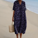 Pearl Soft Floral V-Neck Summer Dress
