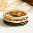 Bangle Set of 3 for Women, Vintage Stacking Bangles, Green or Multicolour