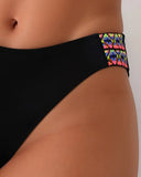 Alina backless bikini set in black or blue, view 3