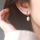 Tulip Earrings for Women, Long Enamel Flower Drop Earrings