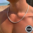 Rafferty Men's Rope Chain Necklace, view 5