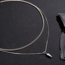 Oscar Men's Layered Spike Pendant Necklace, view 6