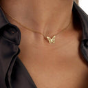 Butterfly Necklace for Women, Hollow Pendant on Stainless Steel Choker Chain