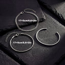 Hayden Men's Stainless Steel Bracelet Set of 3, view 8