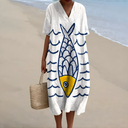 Baylor Fish-Print Summer Dress