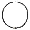Hugo Men's Black Stone Bead Necklace, view 4