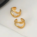 Petra Gold Ear Cuff Earrings, view 5