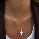 Rowan Gold Cross Necklace, view 3