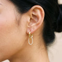 Kenna Gold Double Hoop Earrings, view 9