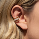 Tessa Gold Stud and Hoop Earrings, view 6