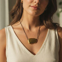 Beatrix Gold Pebble Pendant Necklace, view 2