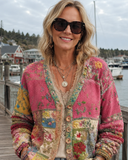 Jessa boho knit cardigan for women with relaxed flowy fit, view 2
