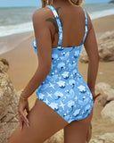 Dalia printed one piece swimsuit in tankini style, view 14