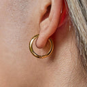 Hana Gold Hoop Earrings Set, view 4